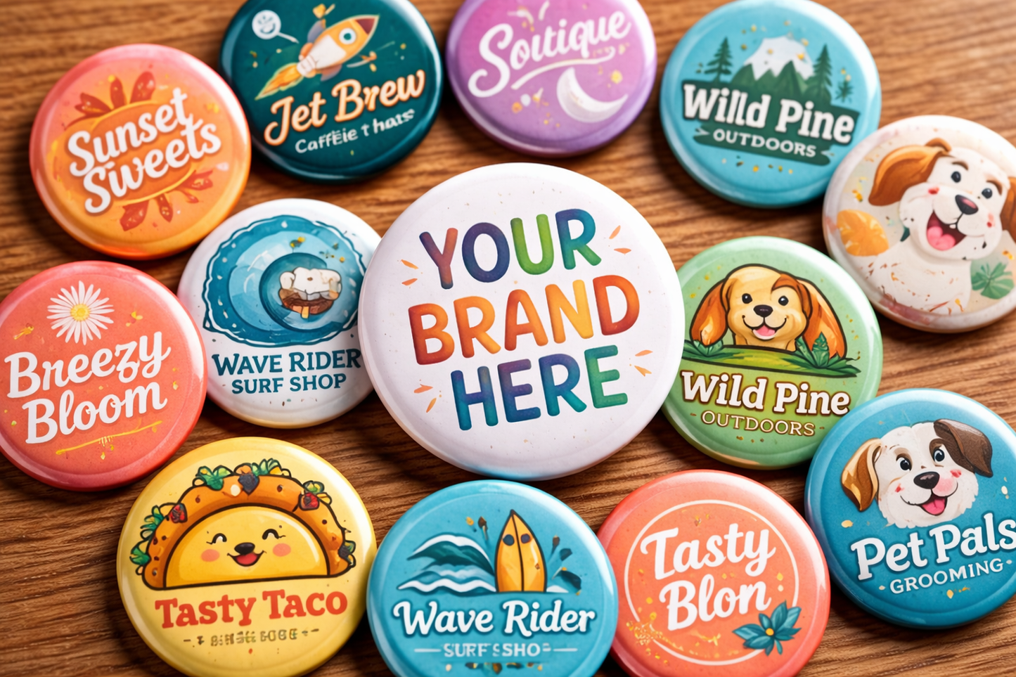 Set of 6 Round Custom Photo Magnets 2.25 inch