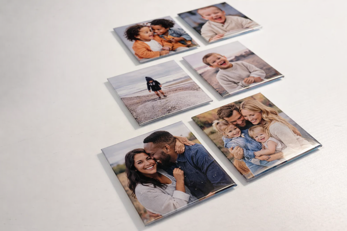 Set of 6 Square Photo Magnets 2.5 x 2.5