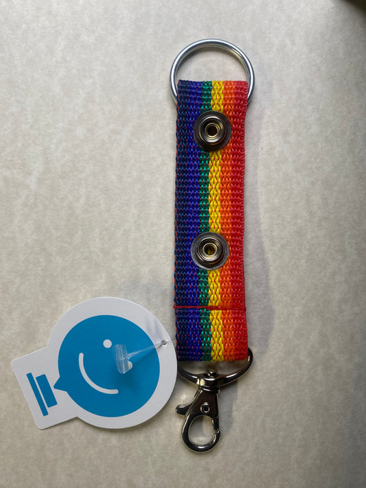 Keychain wristlet With Two Snaps - RAINBOW