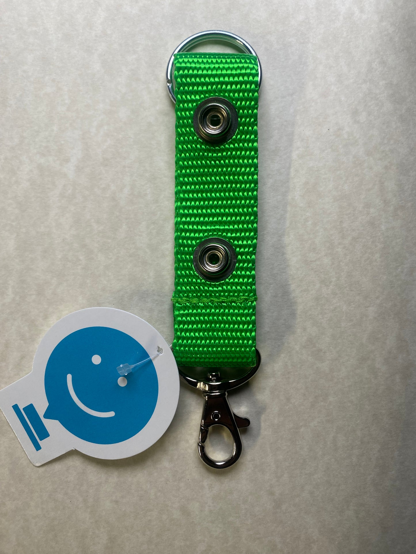 Keychain wristlet With Two Snaps - GREEN
