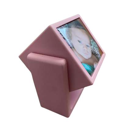 BABY PINK Modern Rotating Photo Cube