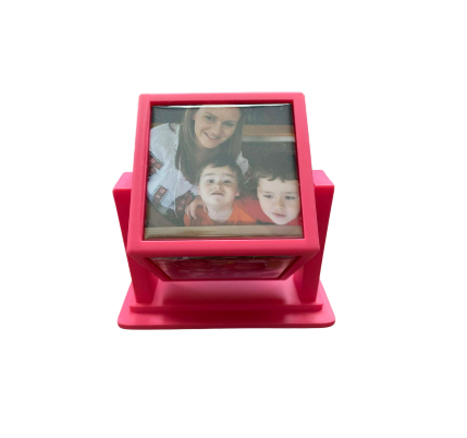 PINK Rotating Photo Cube