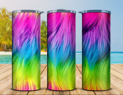 Rainbow Fur Tumbler