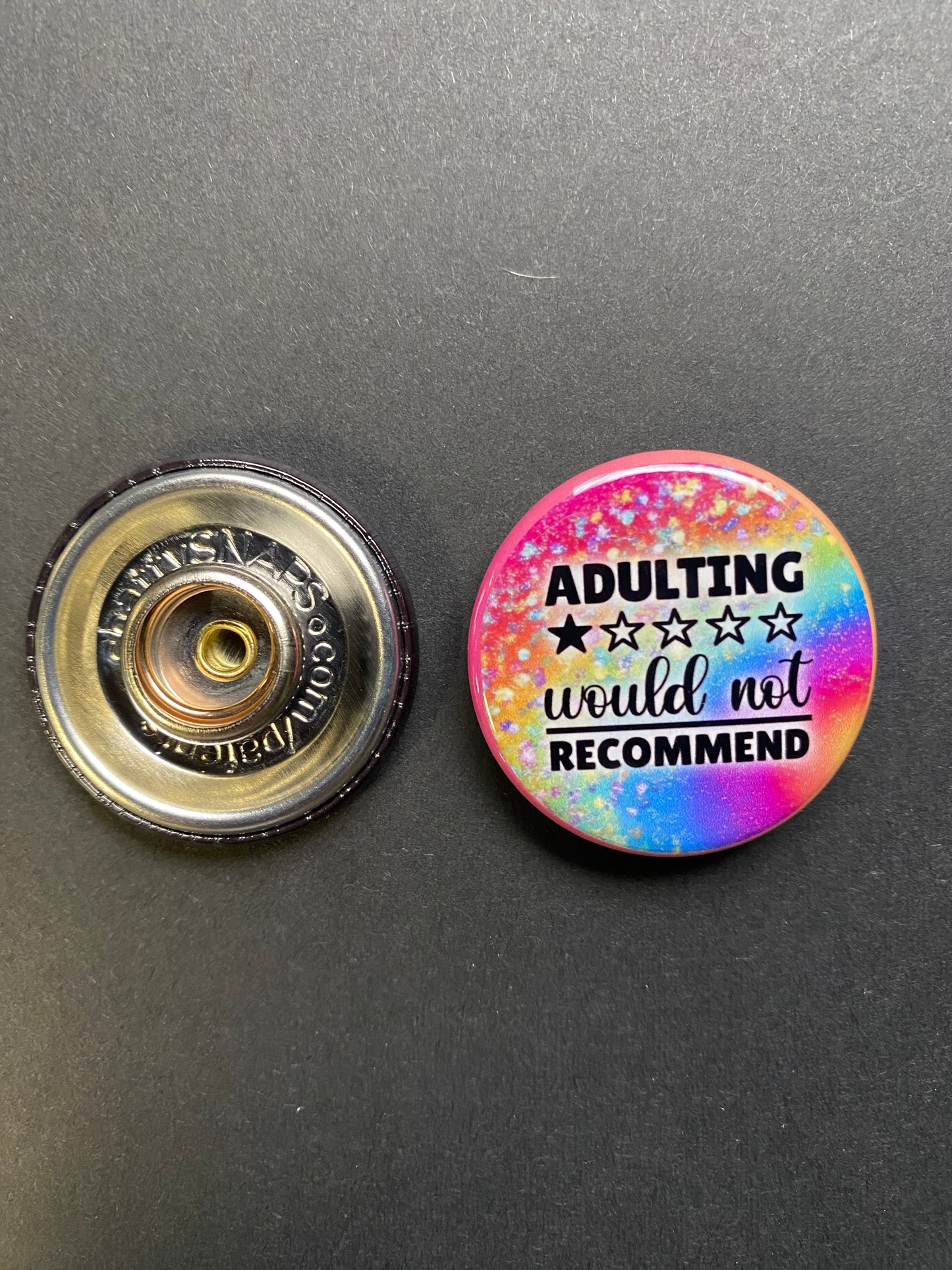 Adulting Would Not Recommend Snap Charm