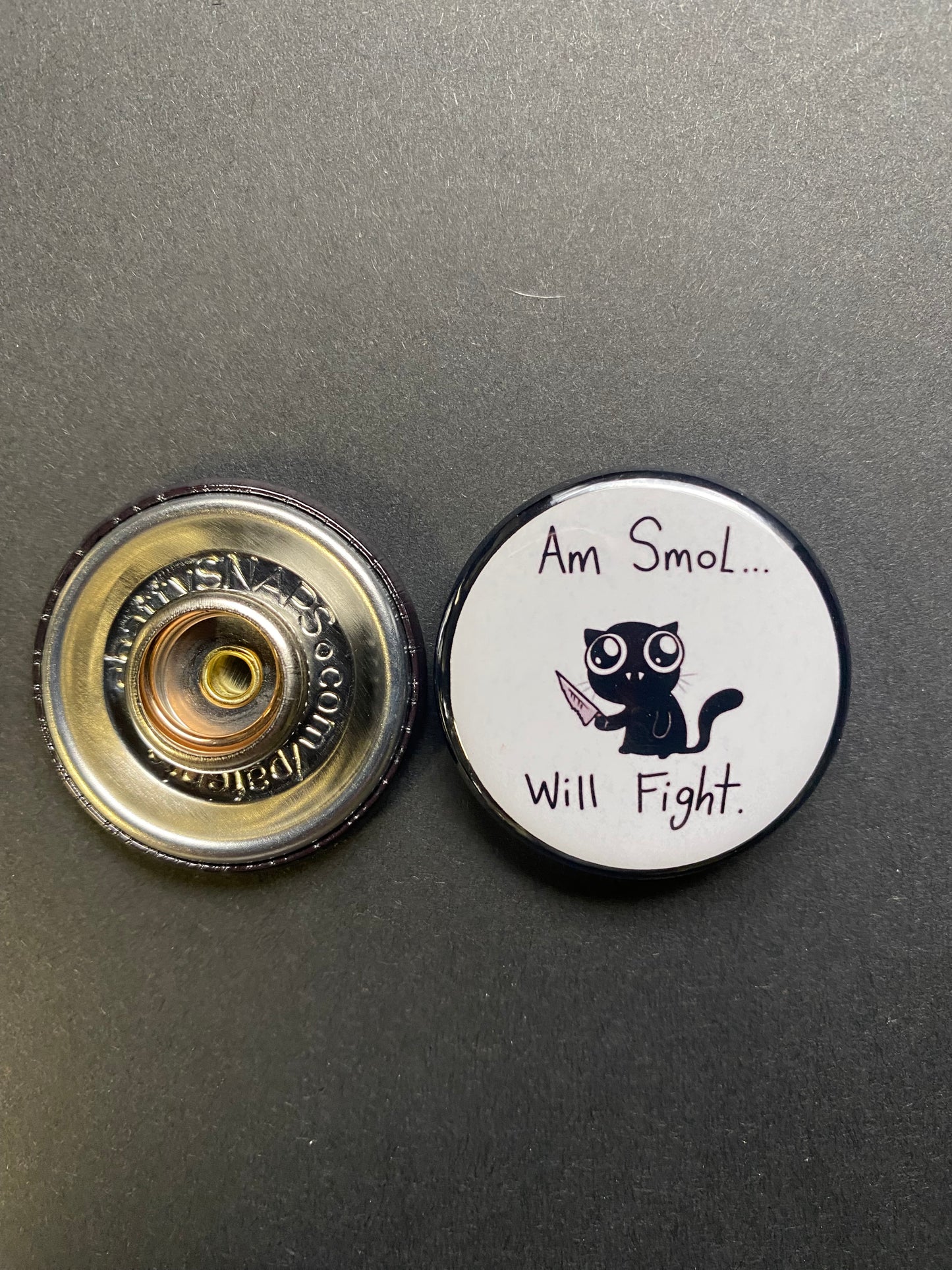 Am Small Will Fight Snap Charm