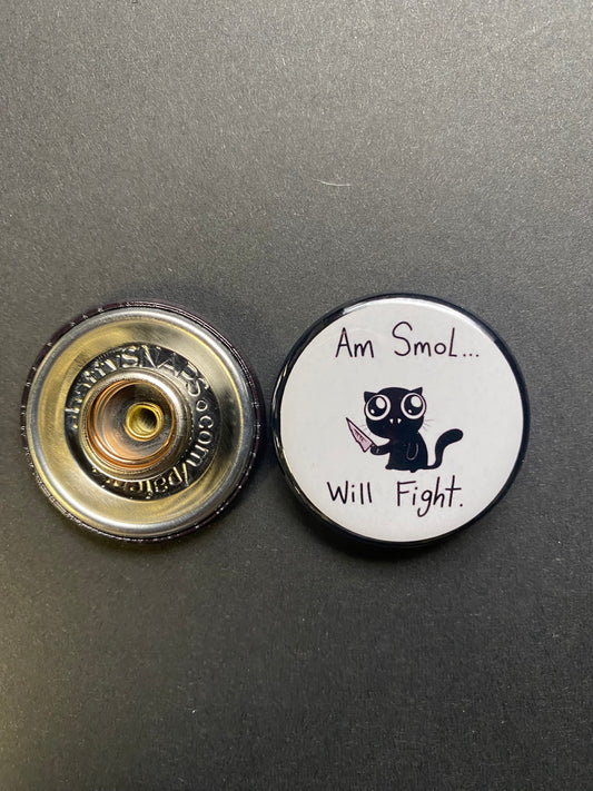 Am Small Will Fight Snap Charm