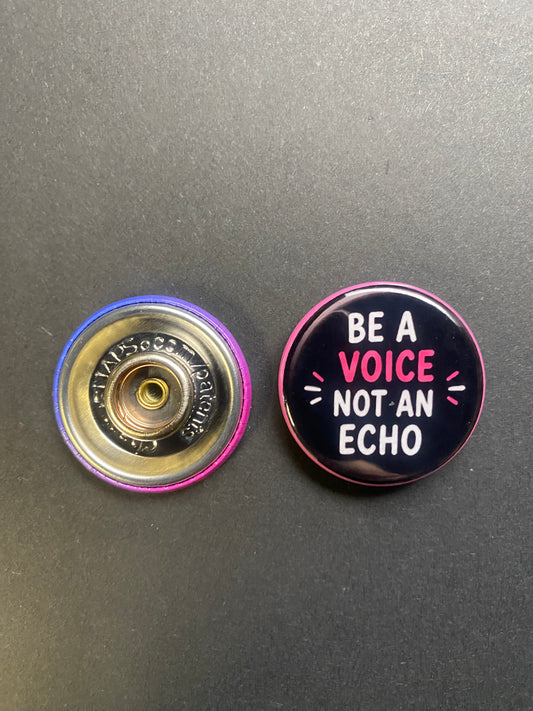 Be A Voice Not An Echo Snap Charm