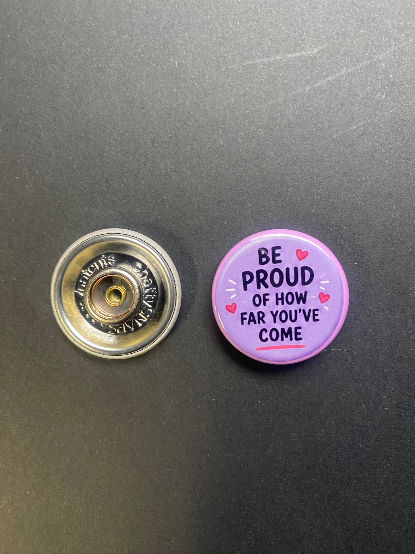 Be Proud Of How Far You've Come Snap Charm