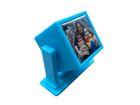 BLUE Rotating Photo Cube