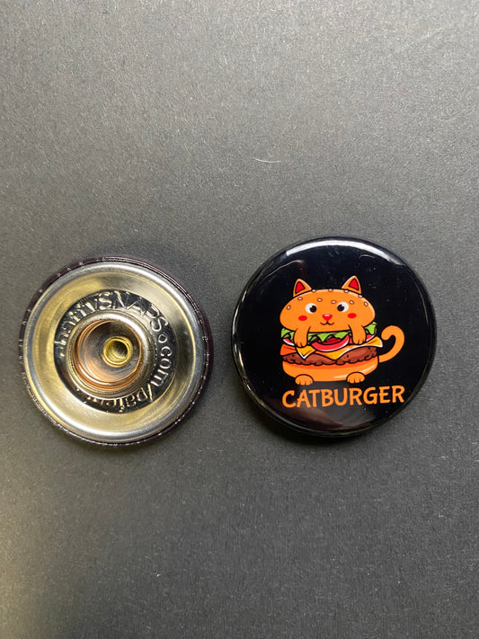Cat Burger Snap Charm
