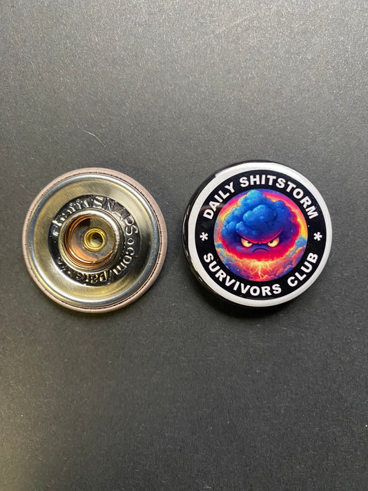 Daily Shitstorm Survivor Club Snap Charm