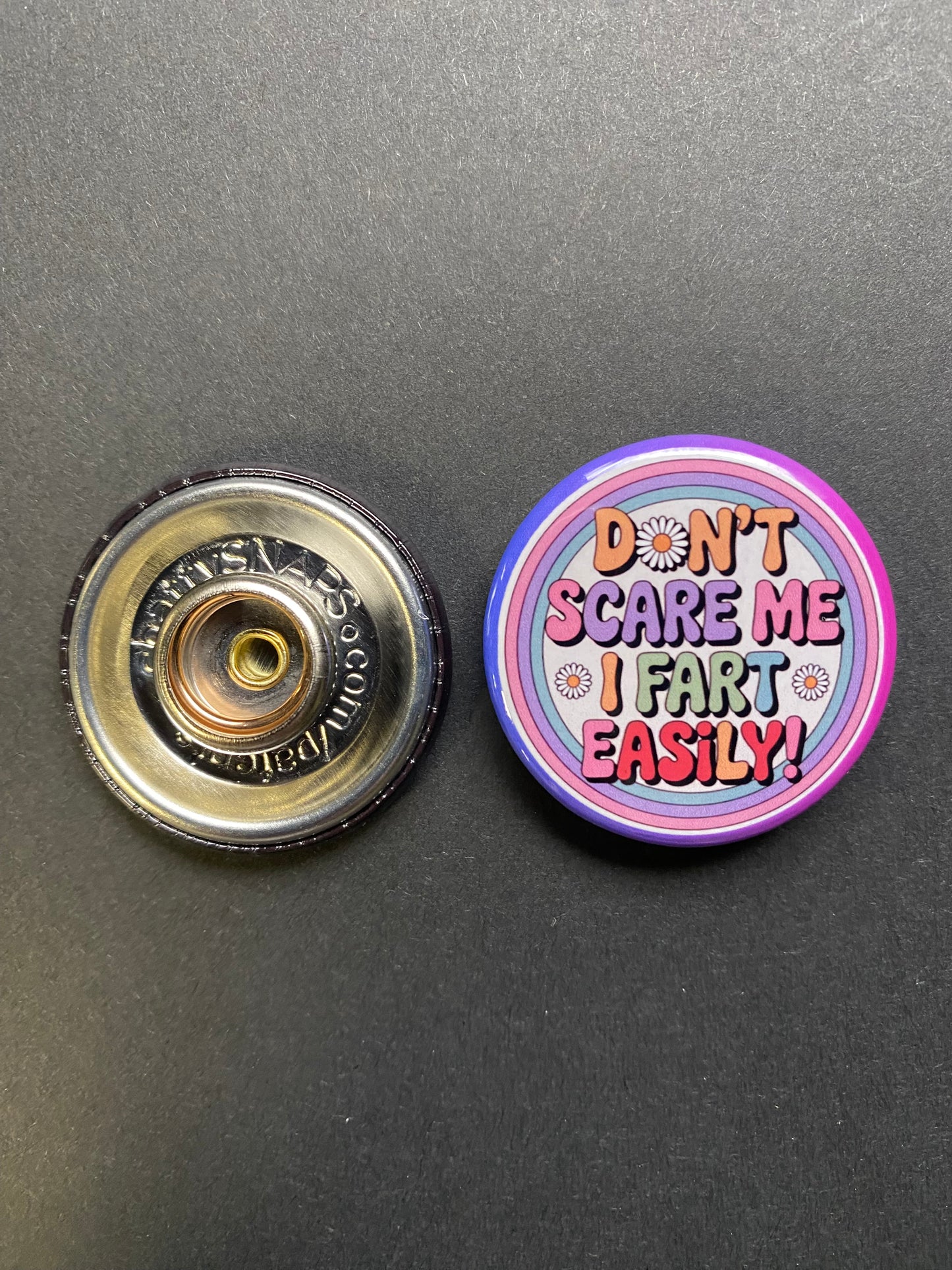 Don't Scare Me I Fart Easily Snap Charm