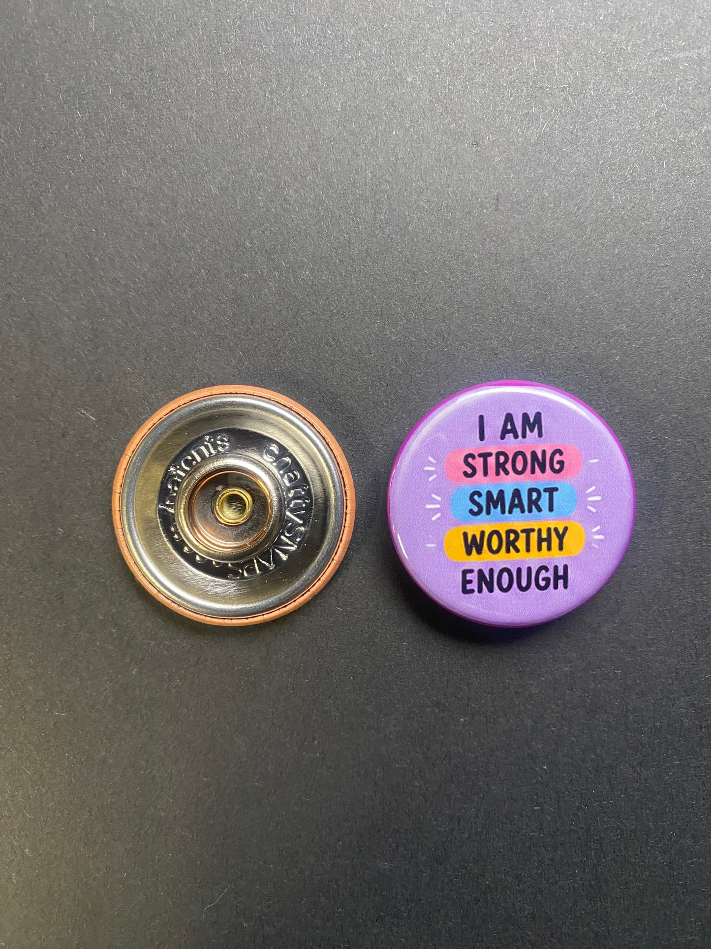 I am Strong Smart Worthy Enough Snap Charm