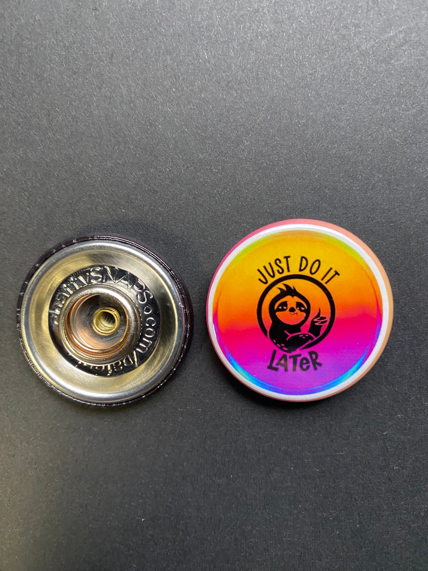 Just Do It Later Snap Charm