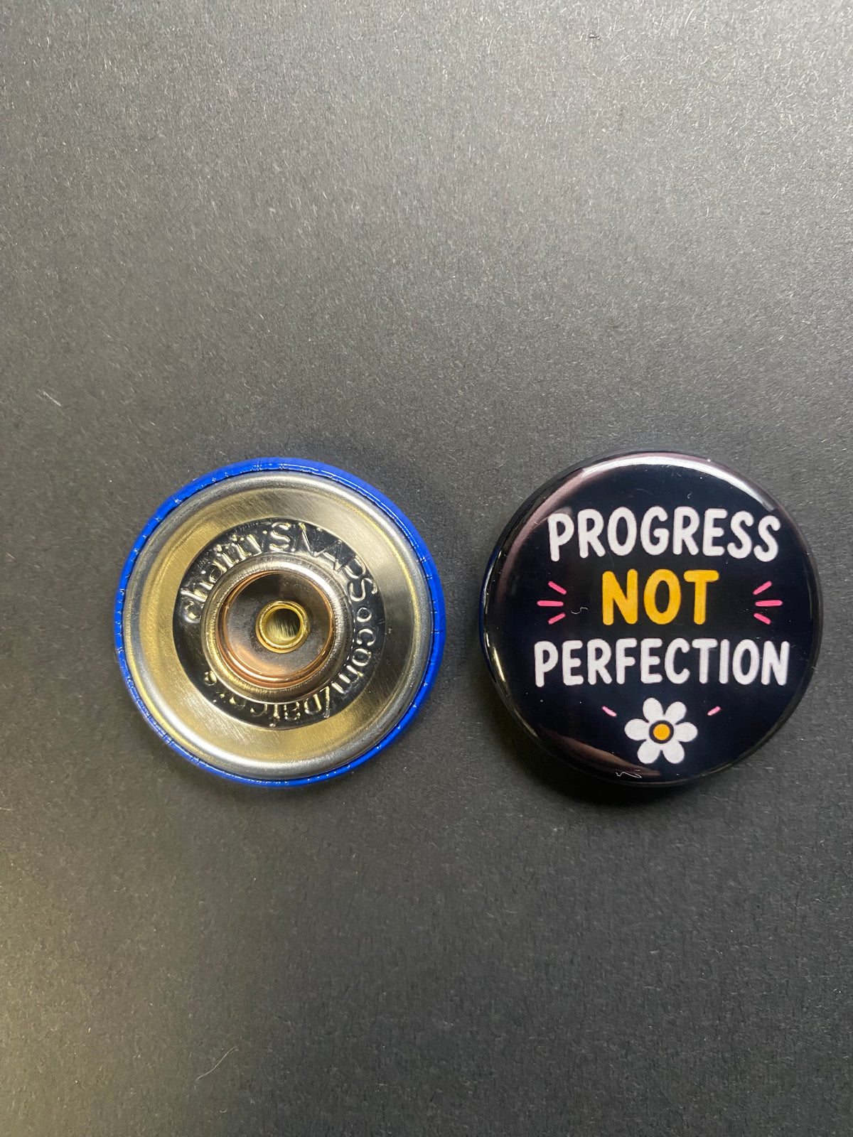 Progress Not Perfection Snap Charm