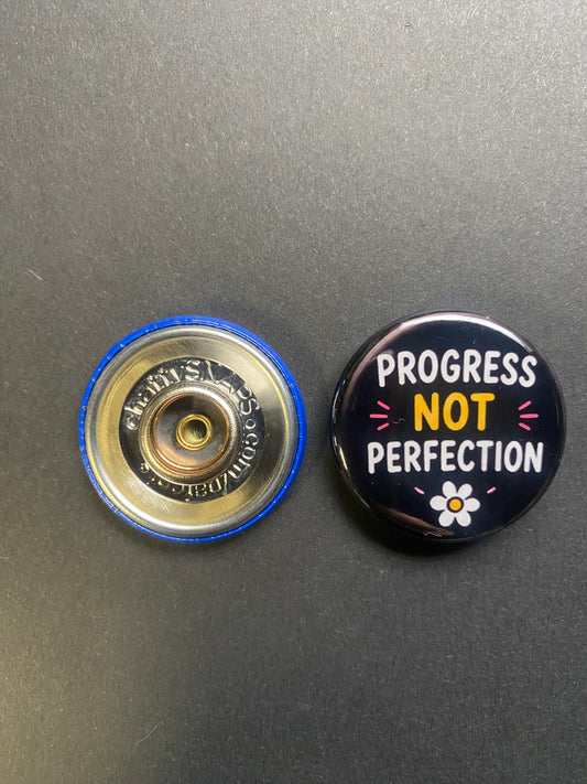 Progress Not Perfection Snap Charm