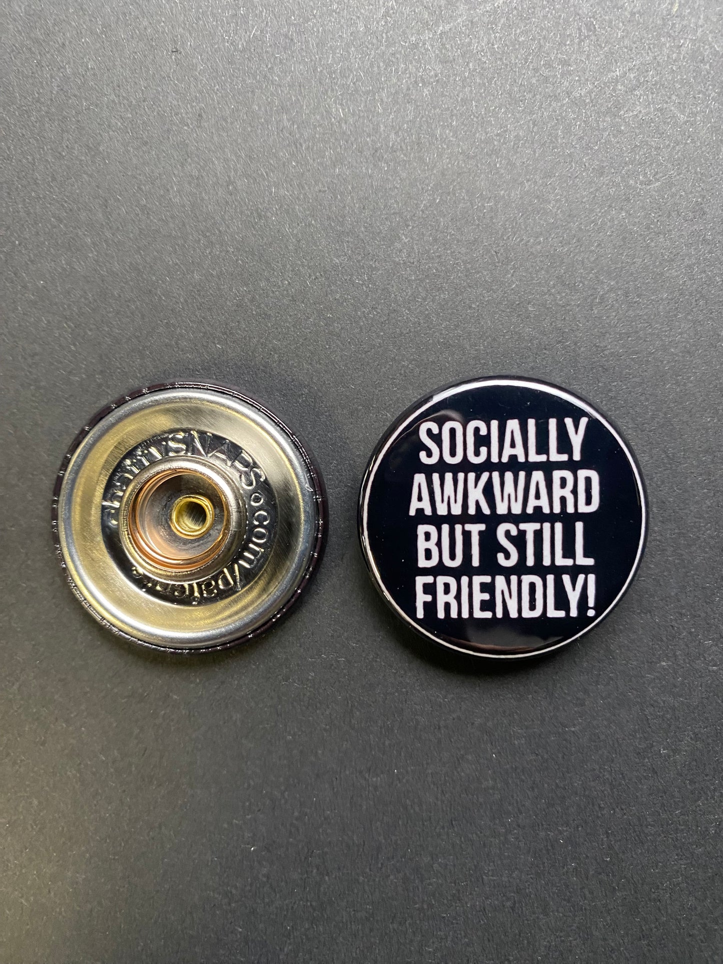 Socially Awkward But Still Friendly Snap Charm