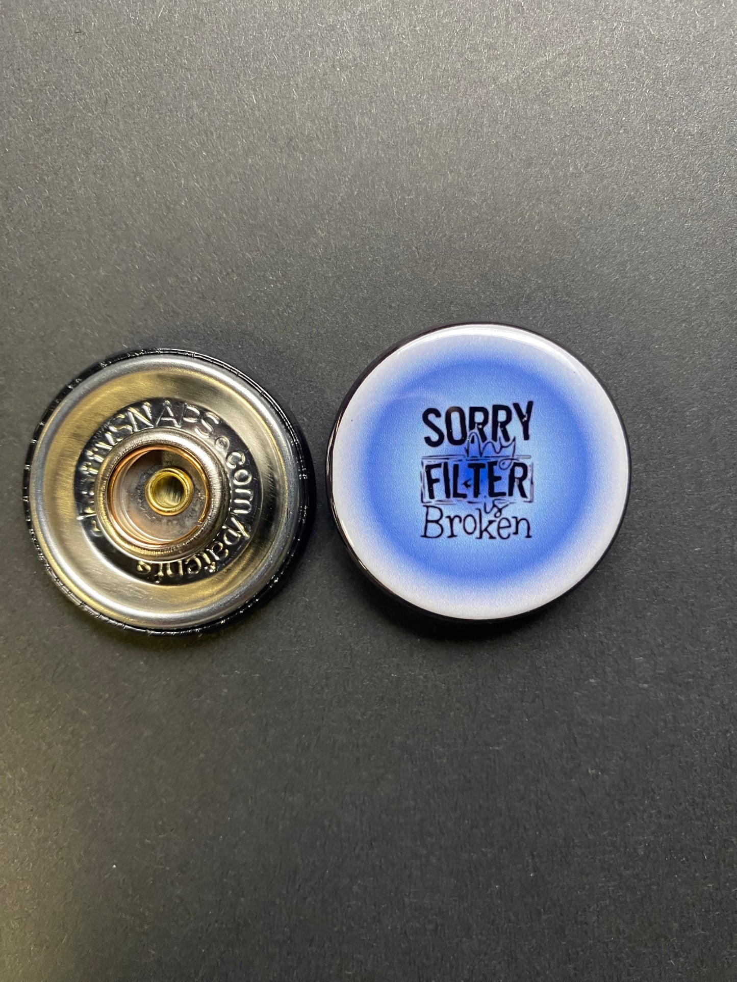 Sorry My Filter Is Broken Snap Charm