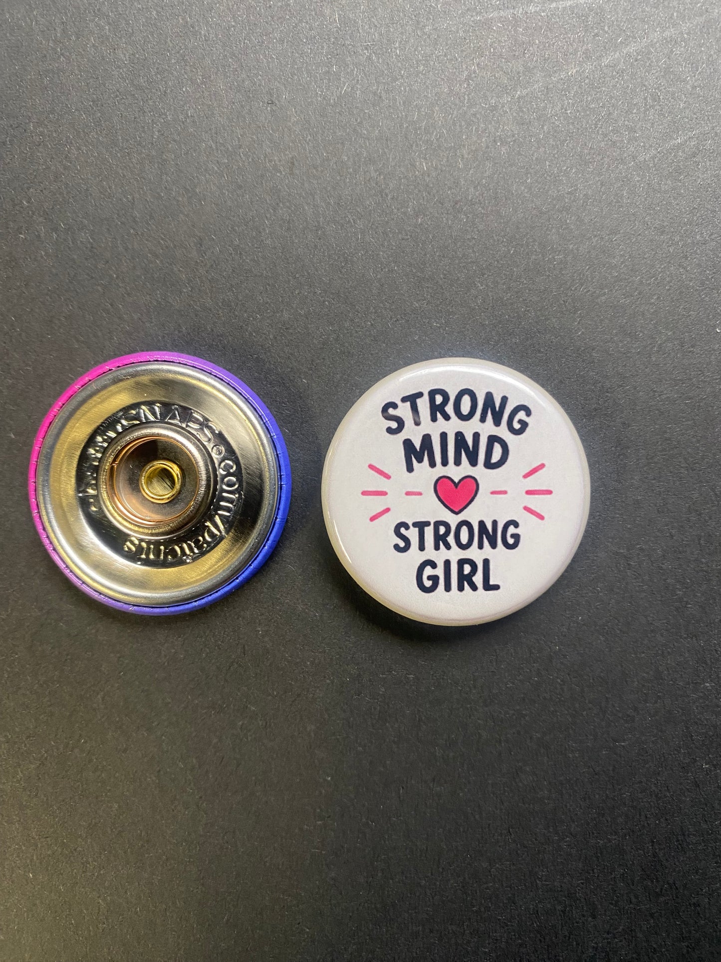 Strong Mind Strong Girl Snap Charm